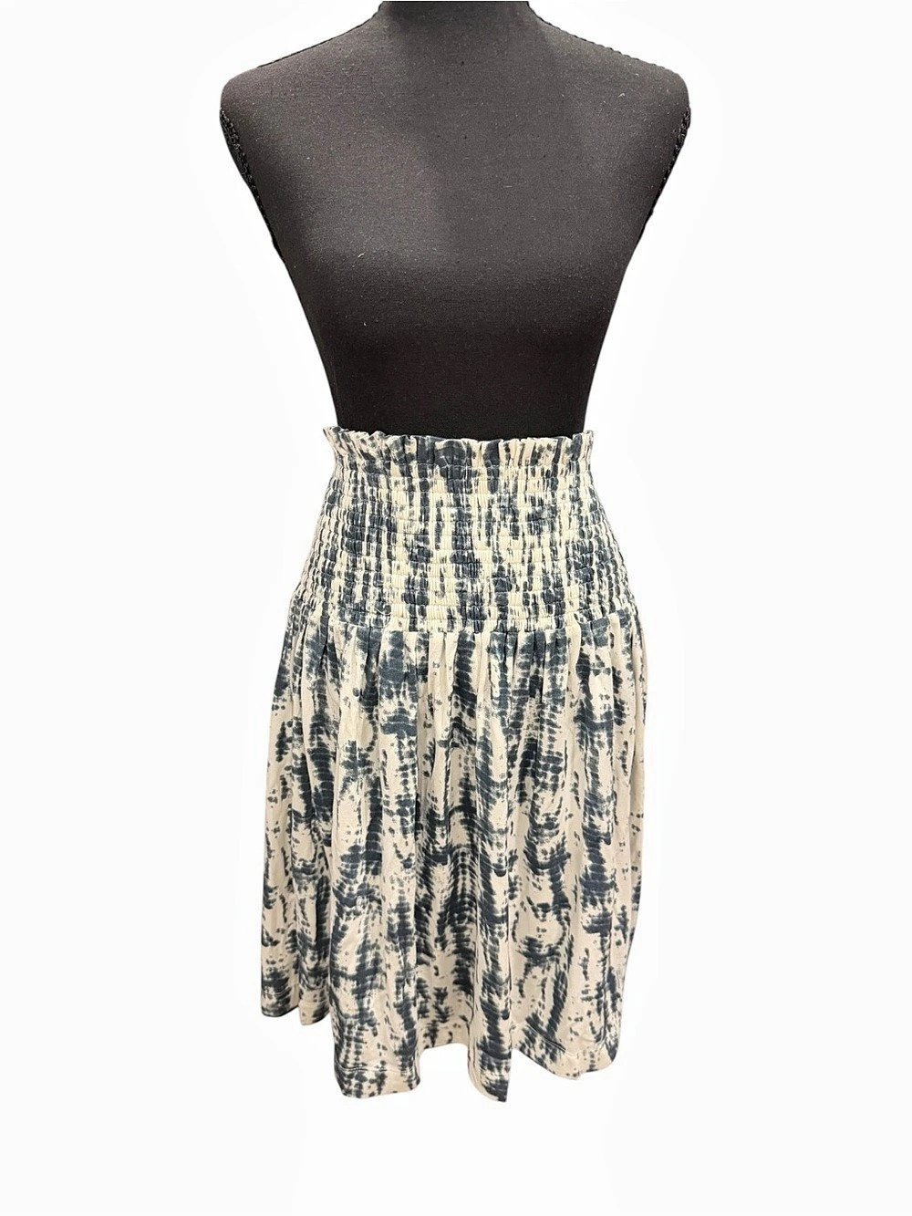 The Woods by Katie Quinn Abstract Midi Skirt in Black & Cream XL NWT